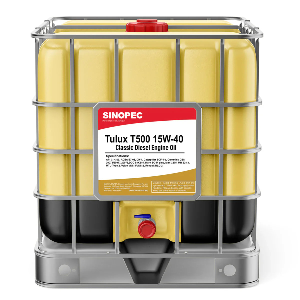 15W40 | 1000L | Tulux T500 15W40 E7 Diesel Engine Oil - IBC