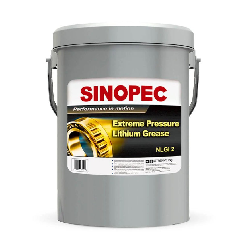 Front image of Sinopec Extreme Pressure Lithium Grease NLGI 2 pail of 17 kg.