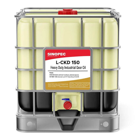 Front image of Sinopec L-CKD 150 IBC tote of 1000L.